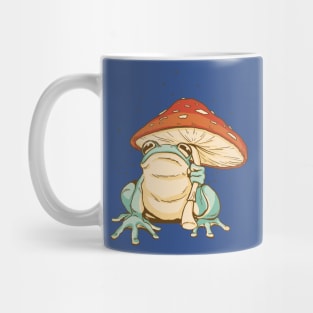 Cottagecore Aesthetic Mushrooms and Frog Mug